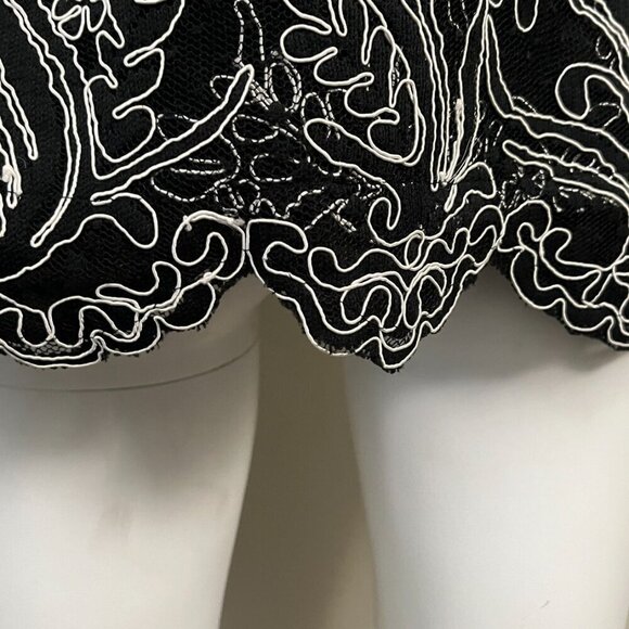 VICTOR COSTA GUIPURE SCALLOPED TRIM JACKET 14 XXL - Picture 8 of 9